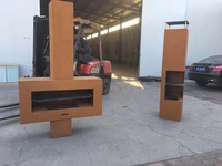 Foyer extérieur en acier corten de grande taille et de haute qualité, foyer à bois avec cheminée, vente en gros