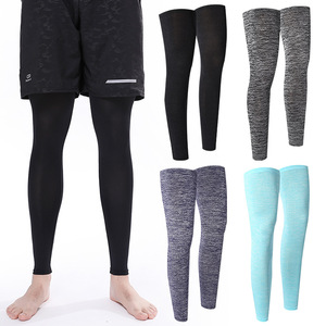 Jambières en soie glacée respirantes, protection UV, couvre-jambes pour cyclisme, pour adultes, sports de plein air, gris foncé, bleu foncé, vert lac - Product Image 1