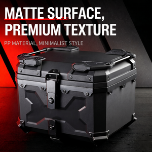 <span class=keywords><strong>Top</strong></span> <span class=keywords><strong>case</strong></span> moto 45L en PP, boîte arrière de moto étanche et amovible avec doublure en cuir et serrure de sécurité - Product Image 2