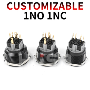 Công Tắc Nút Bấm Kim Loại Chống Nước 1NO1NC 2NO2NC 16/19/22/25/28/30Mm Công Tắc Nguồn Động Cơ Xe Hơi Tạm Thời Đèn LED 3/6/12/24/220V - Product Image 5