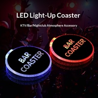 Sous-verre en plastique lumineux à LED avec capteur de gravité, logo personnalisé, ambiance scintillante pour bar et soirée KTV