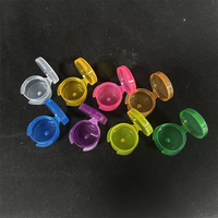 Couleurs personnalisées 3ml Flip Top Crème Mini Récipient Pot en plastique avec couvercle à charnière pour l'emballage d'échantillon cosmétique