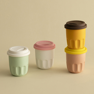 Custom 350ml Reusable Coffee to Go Cup Engravable Ceramic Mug with Silicone Lid - Product Image 2