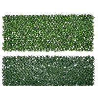 Vente directe usine : Panneau de clôture décoratif en feuilles artificielles, clôture végétale artificielle pour extérieur, jardin, aménagement paysager et intimité