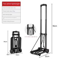 Chariot à main pliable en plastique sans trace, six roues, pour escaliers, capacité de charge 176 lb, outil réglable