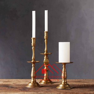 Soporte de pilar de vela de aluminio dorado 2025 para decoración de boda para el hogar, hoteles y restaurantes, linterna de Vela decorativa - Product Image 2