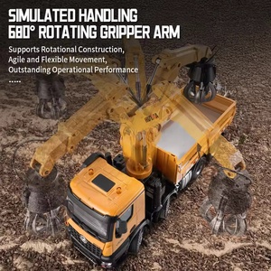 Camión <span class=keywords><strong>de</strong></span> Construcción Huina <span class=keywords><strong>de</strong></span> 26 Canales, Escala 1:14, <span class=keywords><strong>de</strong></span> Aleación, con Control Remoto, Grúa, Volquete, con Luces - Product Image 6