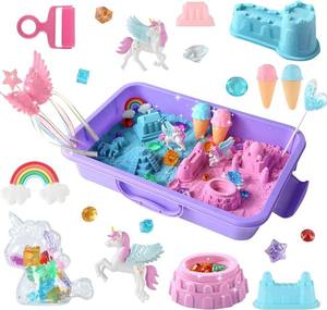 JITENG Kit de jeu artistique de sable magique doux, argile <span class=keywords><strong>à</strong></span> <span class=keywords><strong>modeler</strong></span> et jouets de sable dynamique DIY, kits de sable magique pour l'art - Product Image 1