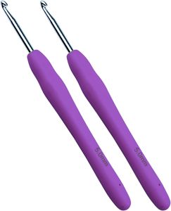 Single Head Knitting Tool <b>Set</b> with Candy-Colored Soft Handle <b>Crochet</b> <b>Hook</b> 2mm Thick Aluminum Oxide Plastic <b>Crochet</b> <b>Hook</b> for Wool - Product Image 1