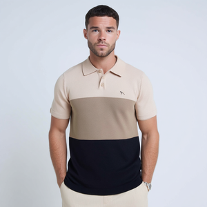 <span class=keywords><strong>2026</strong></span> 트렌드 남성 여름 비스코스 혼방 스트라이프 니트 폴로 셔츠 - Product Image 1