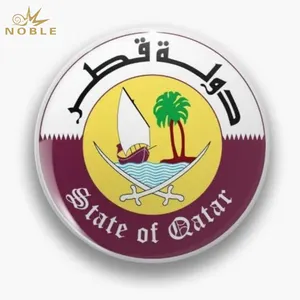 Hadiah Lencana Logam Pabrikan Mulia Pin Bendera Kerajinan Penghargaan Piala Qatar dan 2022