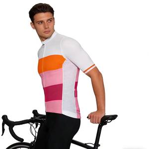 Maillot de cyclisme à manches trois quarts respirant et coupe-vent à rayures multicolores, séchage rapide, vêtements de cyclisme pour cyclistes - Product Image 5