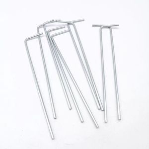 Tent Pegs Metal 15cm Silver Outdoor <b>Camping</b> <b>Canopy</b> Ground Stakes For Tent Fixing - Product Image 1