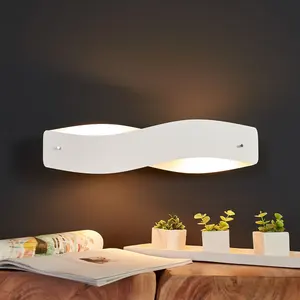 Camera da letto personalizzata su e giù parete LED luce bianca sabbiosa decorativa per interni Hotel lampada da parete bianca sabbiosa
