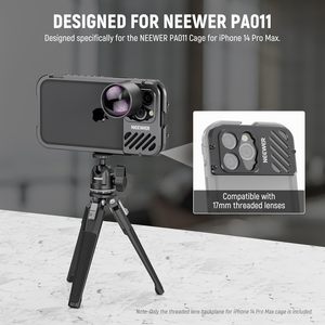 NEEWER แผ่นรองเลนส์ภายนอกอะลูมิเนียม ใช้ได้กับเคสโทรศัพท์ <span class=keywords><strong>I14</strong></span> <span class=keywords><strong>Pro</strong></span> <span class=keywords><strong>Max</strong></span> - Product Image 3