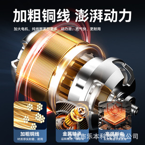 ปั๊มลมแบบพกพา 60 มม. สองสูบ 150psi ไร้สาย สำหรับยางรถยนต์และรถบรรทุก 12V DC ผลิตจากโลหะและ ABS - Product Image 6