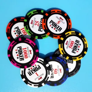 Kil Casino Poker fişi seti Metal paralar kil poker cips kulübü aksesuarları