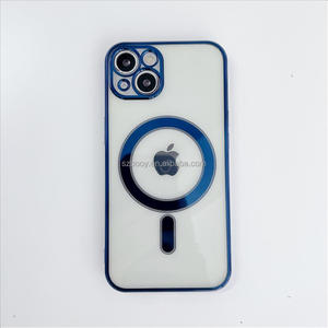 Custodia protettiva magnetica in TPU galvanica morbida magnetica per <span class=keywords><strong>iPhone</strong></span> <span class=keywords><strong>11</strong></span> 12 13 Pro max <span class=keywords><strong>protezione</strong></span> per fotocamera paraurti posteriore - Product Image 1