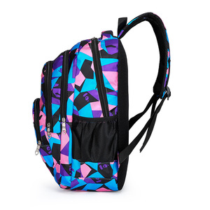 Wholesale Geometric Outdoor Sport Lightweight Foldable Travel <b>Backpack</b> Polyester Waterproof Men Children Student School Bag - Product Image 5