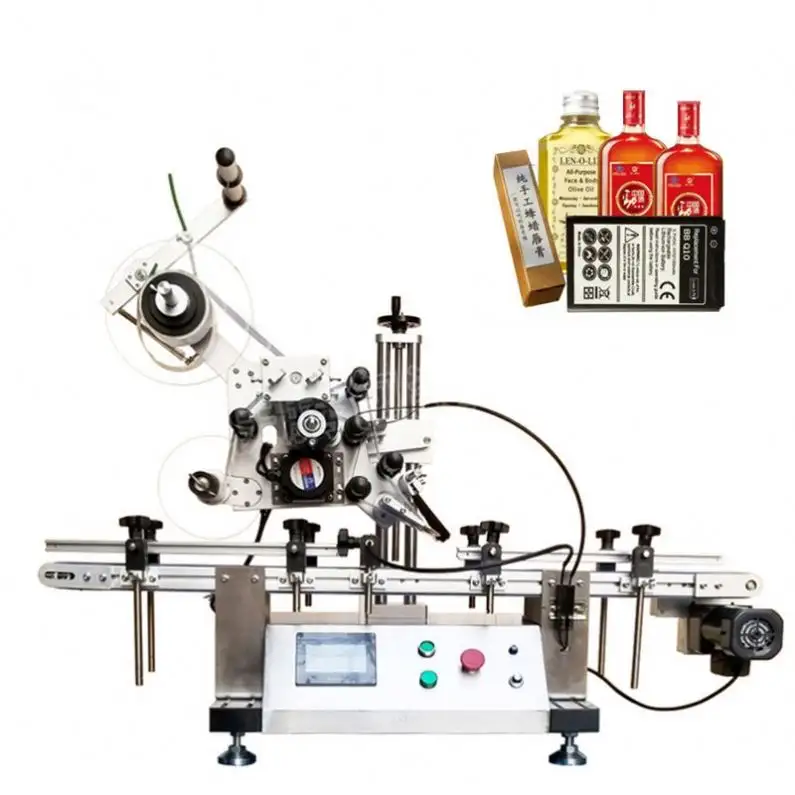 Mesin pemberi label permukaan botol datar mesin pengkode stiker tas plastik makanan dan minuman dapat
