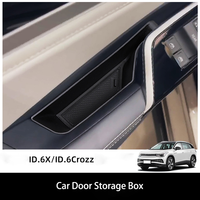 Haute qualité 4 pièces poignée de porte avant boîte de rangement porte intérieure côté ABS poches organisateur pour Volkswagen ID6.X /ID6.CROZZ