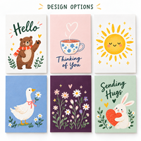 Lot de cartes de vœux fantaisie avec animaux, cartes illustrées à la main avec des animaux sauvages et des fleurs, cartes personnalisées pour toutes les occasions, cartes de vœux pour cadeau