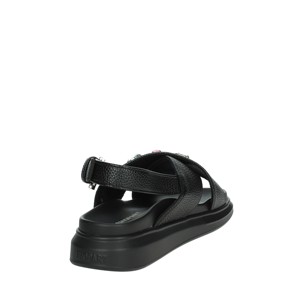Sandali bassi con plateau basso per donne ragazze nere SASS240758 leggero Anti-scivoloso imbottito moda moda - Product Image 3