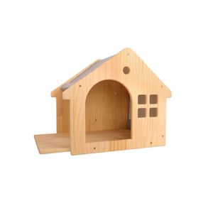Cuccia per Gatti in Legno e Lino Eco-Friendly, Design Solido con Chiusura a Cinghia, Bestseller - Product Image 2