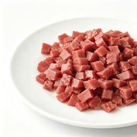 OEM Vente en gros en vrac Cubes de bœuf naturels sans céréales riches en protéines, sains, pour chats et chiens, friandises et aliments pour animaux de compagnie
