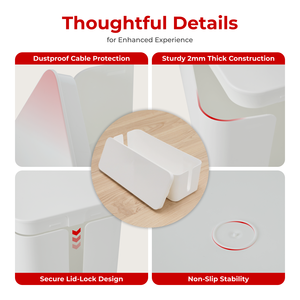 กล่องเก็บสาย<span class=keywords><strong>ไฟ</strong></span>ขนาดใหญ่ กล่องจัดระเบียบสาย<span class=keywords><strong>ไฟ</strong></span><span class=keywords><strong>คอม</strong></span>พิวเตอร์ กล่องพลาสติกป้องกันสาย<span class=keywords><strong>ไฟ</strong></span> สำหรับบ้านและสำนักงาน - Product Image 6