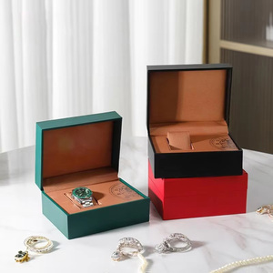 Estuche de Regalo para Reloj Individual Grande de Cuero PU, <span class=keywords><strong>Caja</strong></span> de Almacenamiento de Relojes de Viaje de Lujo, Estuche de Exhibición para Relojes de Pulsera con Almohada Suave Extraíble - Product Image 2