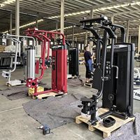 Machine de musculation professionnelle en acier à charges par broches pour tirage vertical, exercices Pearl Delt/Pec Fly, entraînement de la force des pectoraux et des épaules, capacité 80 kg, sécurité renforcée