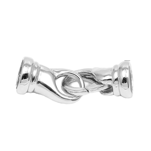 Bracelet en argent sterling 925 minimaliste avec perles et fermoir à bascule épais pour femmes, composants de bijoux pour collier - Product Image 1