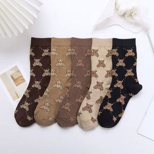 Custom Cute Bear <b>Pattern</b> Socks Japanese Women Korean Student Socks Girl Wearing Crew Socks - Product Image 6