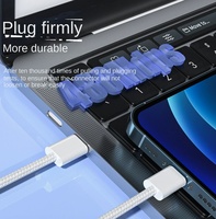 Cable de Carga Rápida y Transferencia de Datos de 2m, 5 Núcleos, Cobre Puro, Trenzado de Nailon, Tipo-C a Tipo-C para iPhone 15/16/17, Computadora, Banco de Energía