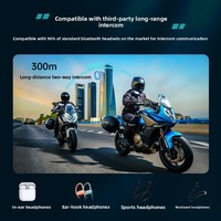 Casco de Motocicleta Y12Pro con Auriculares Estéreo, Impermeables, con Cancelación de Ruido, a Prueba de Polvo, Control por Voz, Intercomunicador, Compartir Música