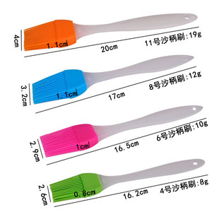 Pincel de silicona para repostería, 4 tipos, con mango de plástico, para barbacoa, repostería, uso en cocina, herramienta duradera para esparcir. - Product Image 1