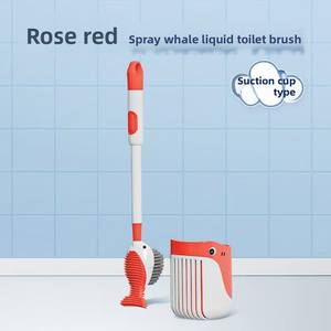 Brosse WC murale de luxe en plastique, édition 2026, avec ventouse, pour un nettoyage sans angle mort, distributeur de liquide intégré, pour la maison - Product Image 4