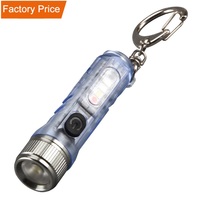 Mini linterna LED con hebilla, luz LED roja UV, recargable vía USB, táctica, llavero, lámpara de bolsillo, resistente al agua para exteriores