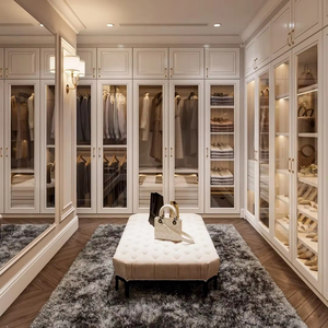 Appartements d'hôtel cinq étoiles Premium dressing de luxe système de stockage personnalisable Standard Villa armoire meubles - Product Image 1