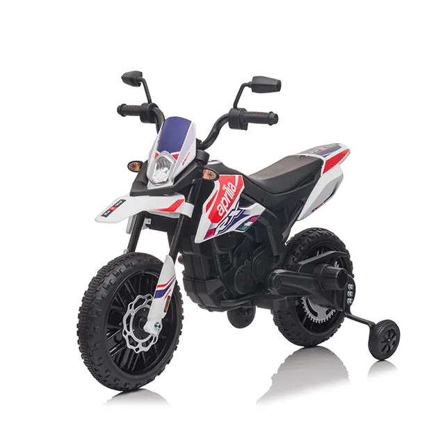 Motociclette elettriche Aprilia 12v con licenza di grandi dimensioni a due ruote per bambini in auto per bambini in moto