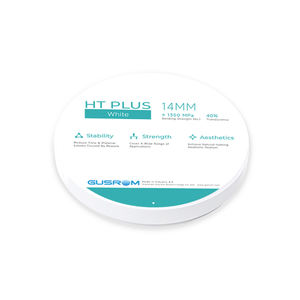 GUSROM HT PLUS Disco in Zirconia Elettrico 40% Traslucido 98.5x14mm Tonalità A2 Certificato CE Compatibile con Fresatura CEREC DWX - Product Image 4