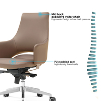 Chaises ergonomiques pivotantes en cuir PU, mobilier de bureau, chaise de direction luxueuse, table d'ordinateur, ensemble bureau et chaise