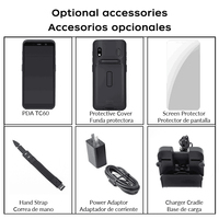 Terminal de collecte de données mobile PDA Android 14 avec scanner de codes-barres, poignée, 4G, WIFI5, Bluetooth, 4+64 Go, pour entrepôt et logistique
