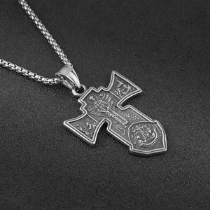 Colliers et pendentifs croix de Jésus, pendentif crucifix, bijoux chrétiens, design vintage classique pour hommes - Product Image 5
