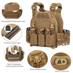 Aangepaste Outdoor Training Gear Utility <span class=keywords><strong>Camo</strong></span> Plaat Drager Multi-Functionele Quick Release Nylon Molle Tactisch <span class=keywords><strong>Vest</strong></span> Met Mag Pouch - Product Image 4