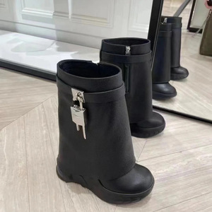 Stivali Shark per Donna a Prezzo di Fabbrica, Alla Moda e Resistenti, Botas <span class=keywords><strong>Para</strong></span> Mujer, <span class=keywords><strong>Stivaletti</strong></span> in Pelle <span class=keywords><strong>con</strong></span> Ammortizzatore - Product Image 2