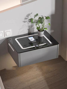 Mesita <span class=keywords><strong>de</strong></span> <span class=keywords><strong>noche</strong></span> <span class=keywords><strong>de</strong></span> madera pequeña flotante montada en la <span class=keywords><strong>pared</strong></span> moderna minimalista dormitorio roble mesita <span class=keywords><strong>de</strong></span> <span class=keywords><strong>noche</strong></span> estrecha - Product Image 2