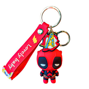 Llavero de Silicona con Diseño Creativo de los Vengadores en Versión Q, Accesorios para Bolsos de Coche con Diseño de Spider-Man <span class=keywords><strong>y</strong></span> Iron-Man, Pequeños Juguetes de Regalo FCZLM3 - Product Image 5