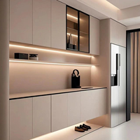 Armoire à chaussures en bois pour entrée avec miroir Solution de rangement pour étagères à chaussures